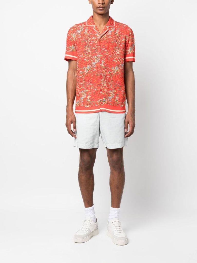 Red Hibbert Printed Short Sleeved Shirt