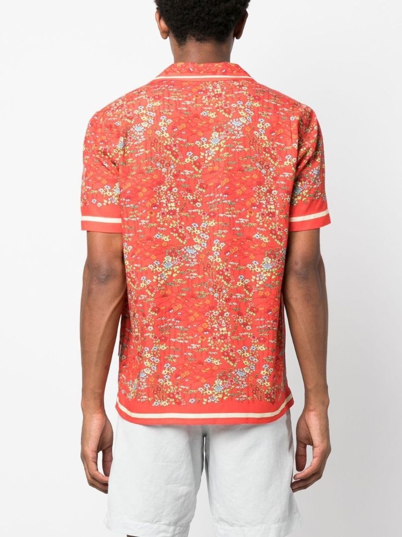 Red Hibbert Printed Short Sleeved Shirt