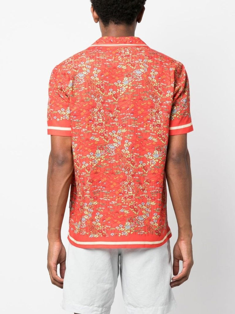 Red Hibbert Printed Short Sleeved Shirt