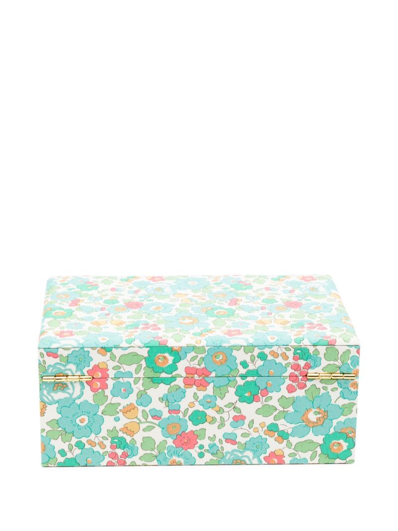 Blue Floral-print Jewellery Box