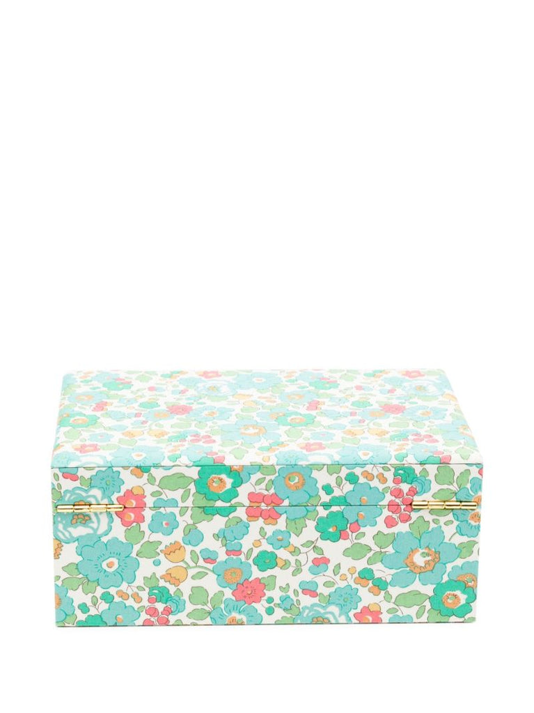 Blue Floral-print Jewellery Box