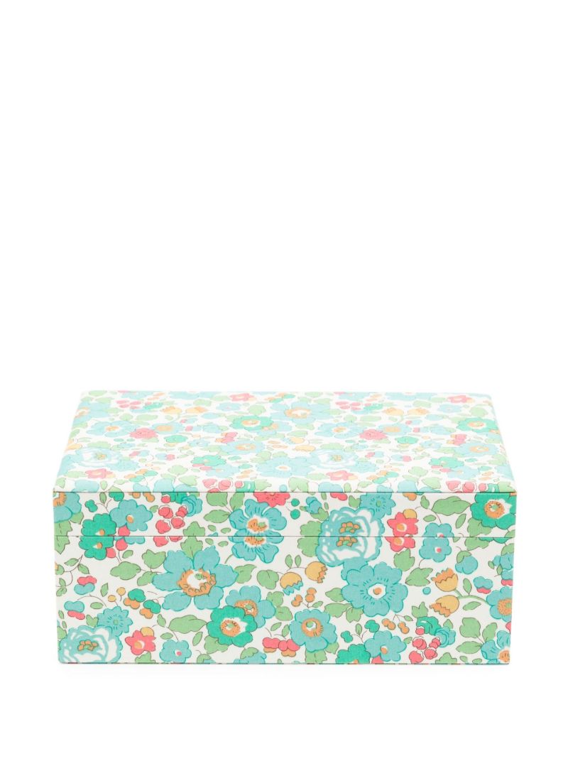 Blue Floral-print Jewellery Box