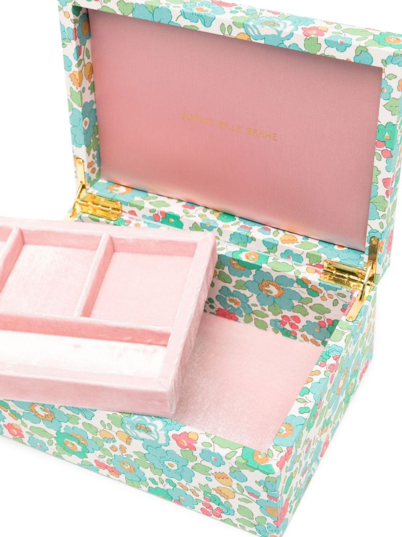 Blue Floral-print Jewellery Box
