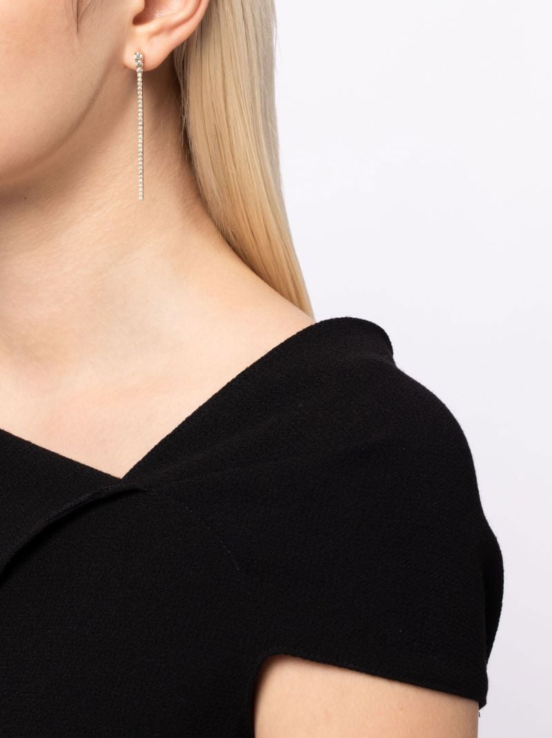 18k Yellow Gold Rozona Diamond Drop Earrings
