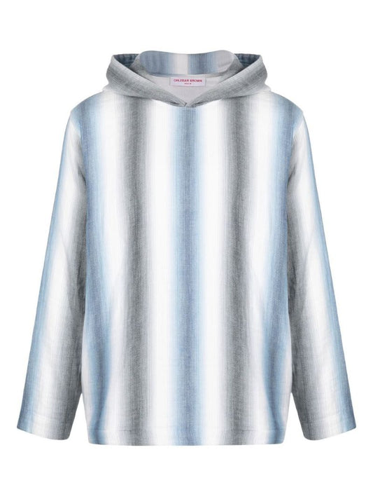 Blue Benham Striped Hoodie