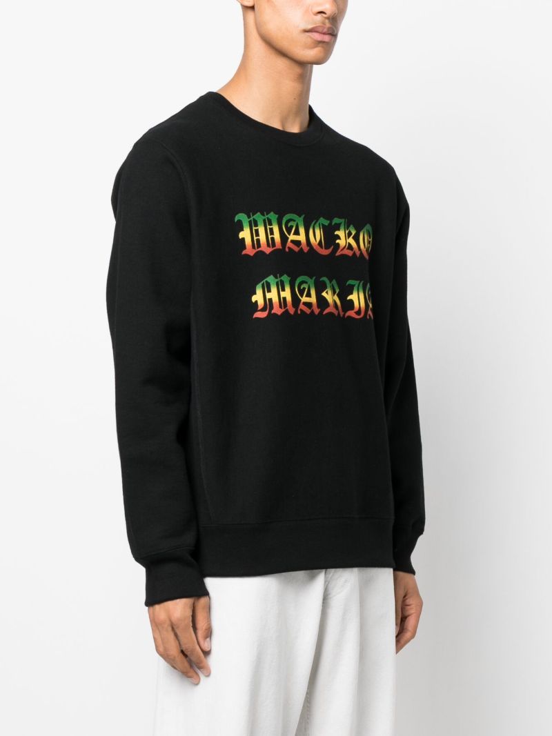 Black Heavy Logo Cotton Sweatshirt