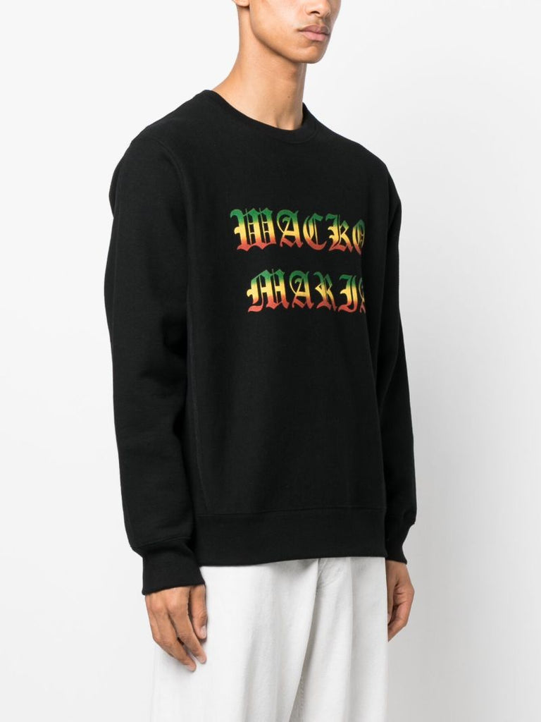 Black Heavy Logo Cotton Sweatshirt