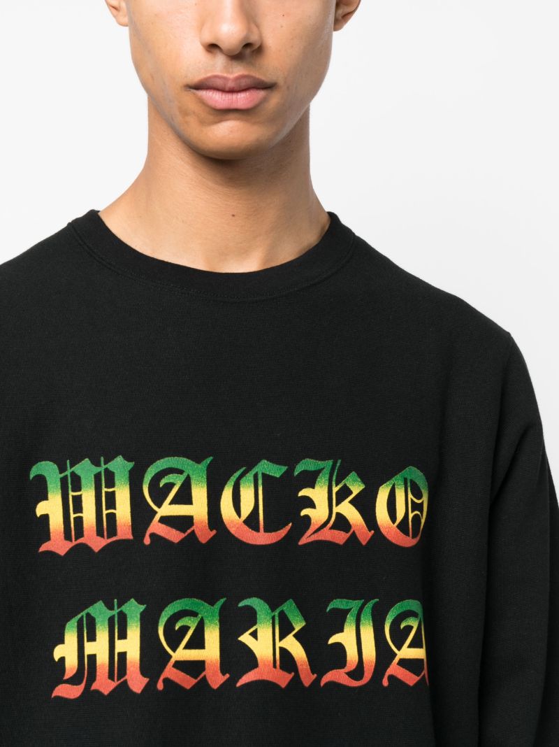 Black Heavy Logo Cotton Sweatshirt