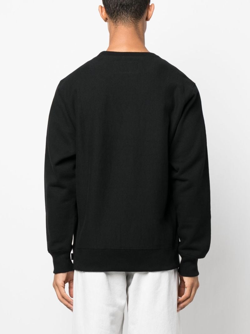 Black Heavy Logo Cotton Sweatshirt
