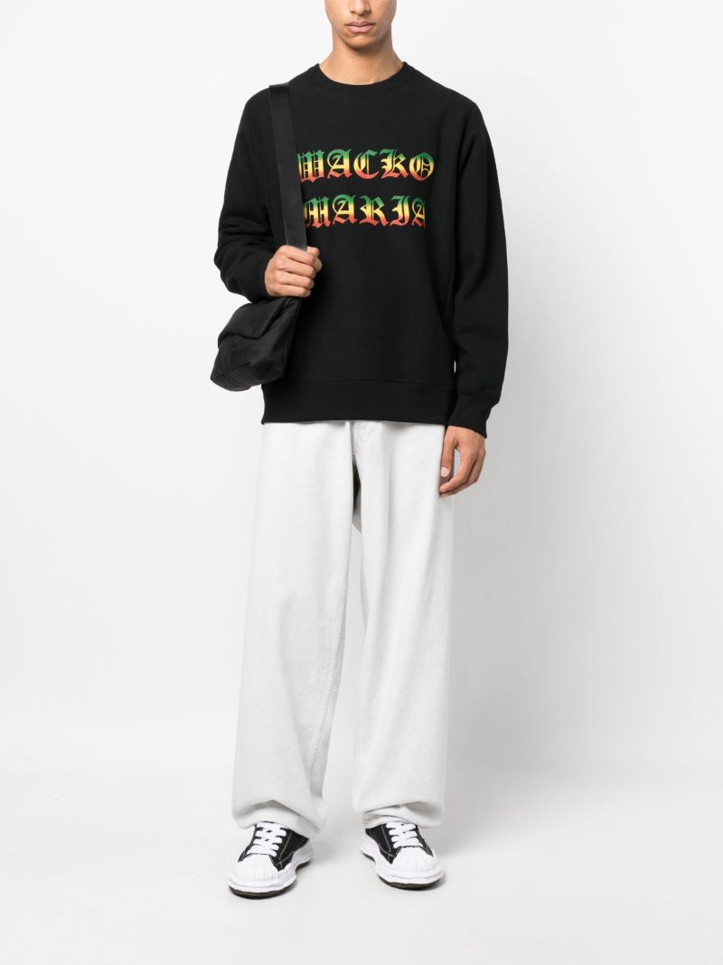 Black Heavy Logo Cotton Sweatshirt