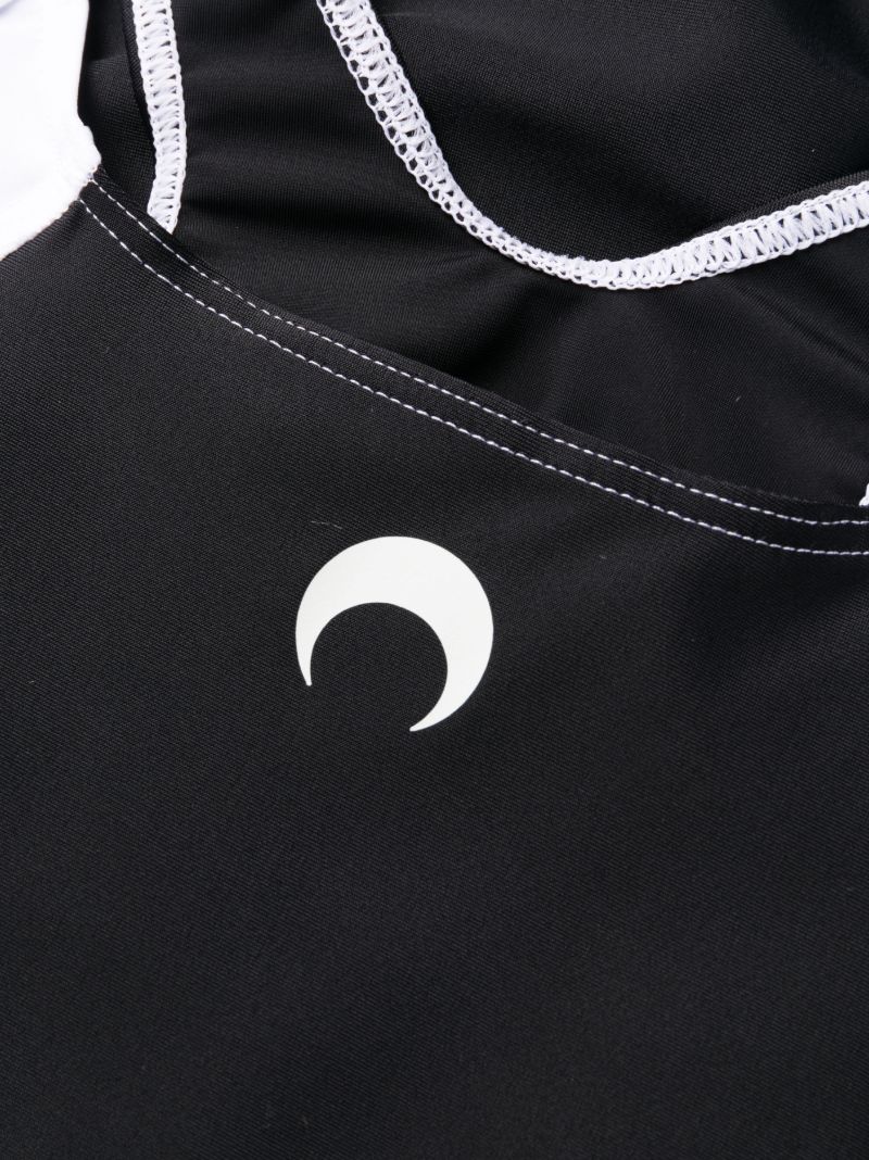 Black Crescent Moon Sporty Swimsuit