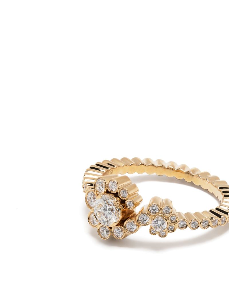 18k Yellow Gold Celestine Fleur Diamond Ring