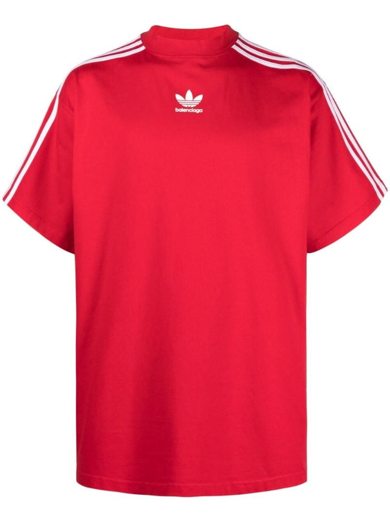 X Adidas Red Logo Print T-shirt