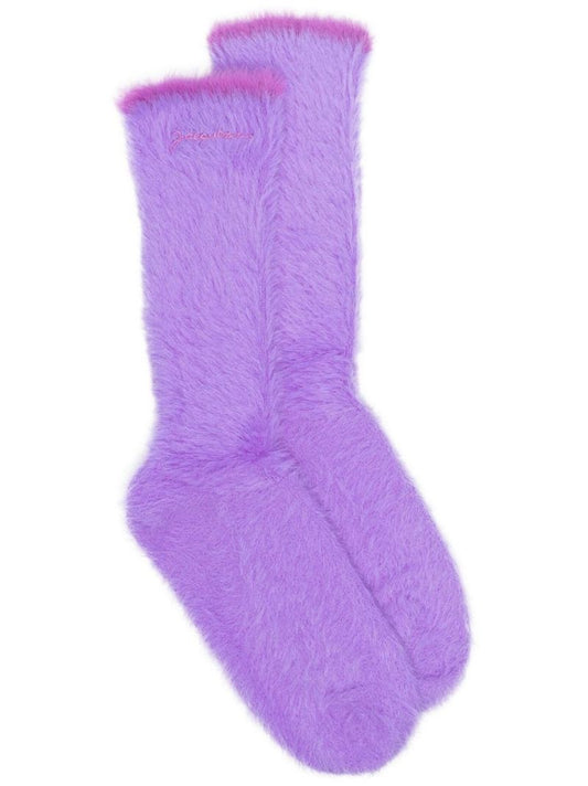 Purple Les Chaussettes Neve Textured Ankle Socks
