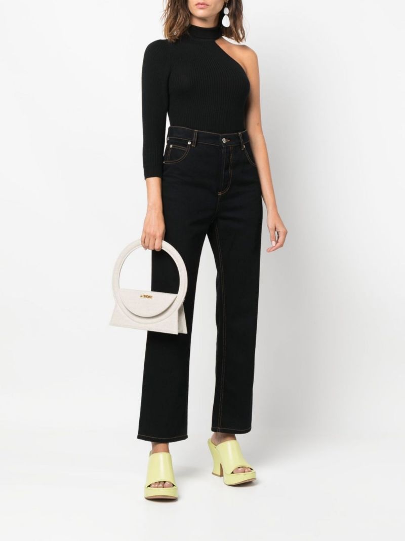 Neutral Le Sac Rond Top Handle Bag