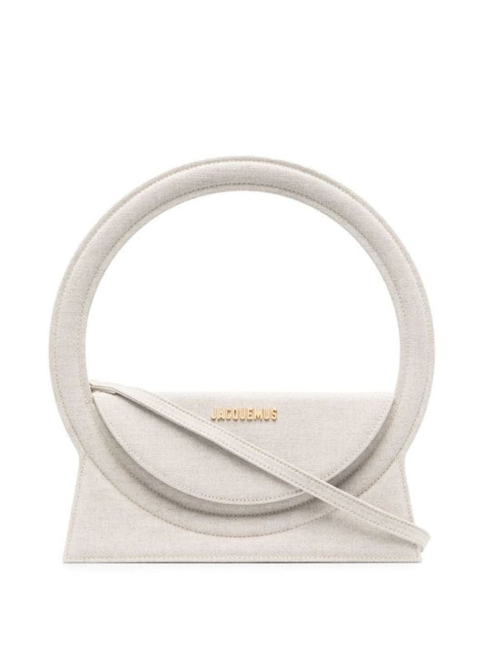 Neutral Le Sac Rond Top Handle Bag