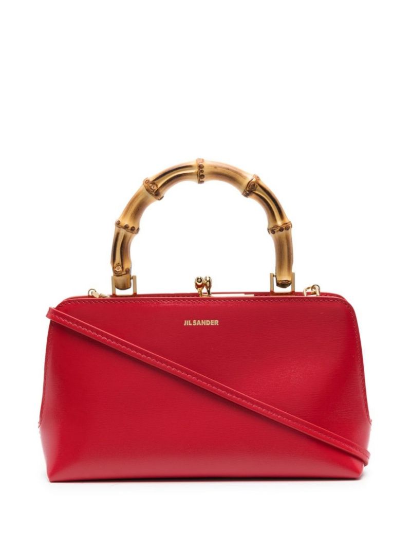 Red Goji Mini Leather Tote Bag