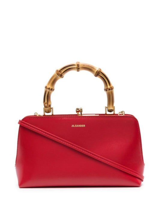 Red Goji Mini Leather Tote Bag