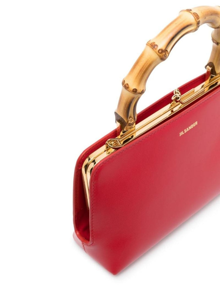 Red Goji Mini Leather Tote Bag