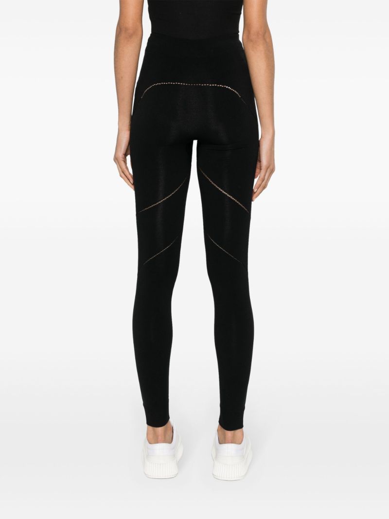 Black Logo Print Leggings