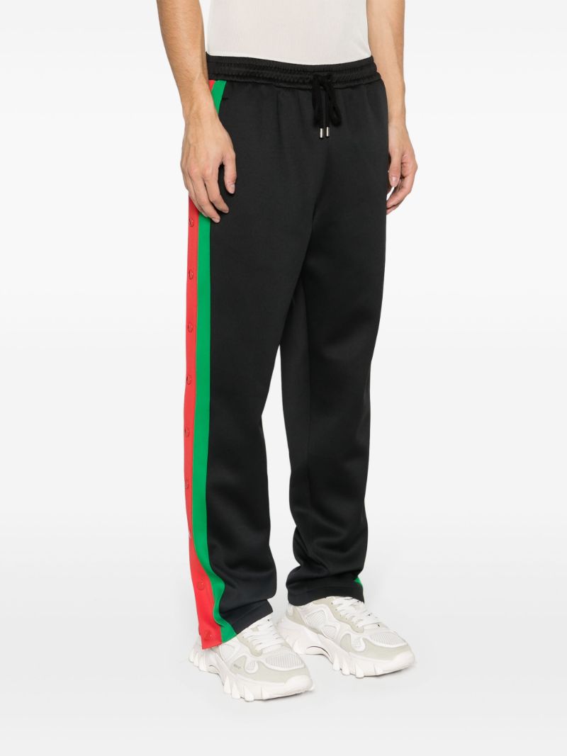 Black Logo Drawstring Track Pants