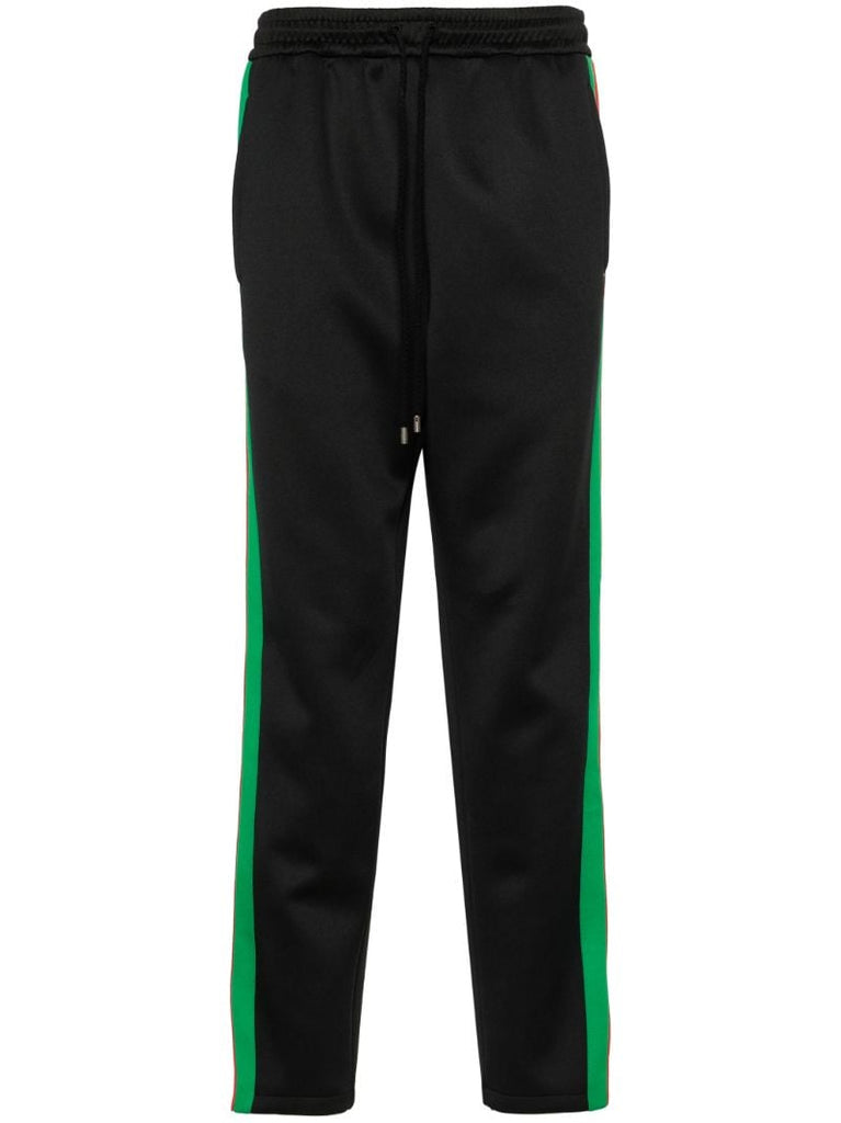 Black Logo Drawstring Track Pants