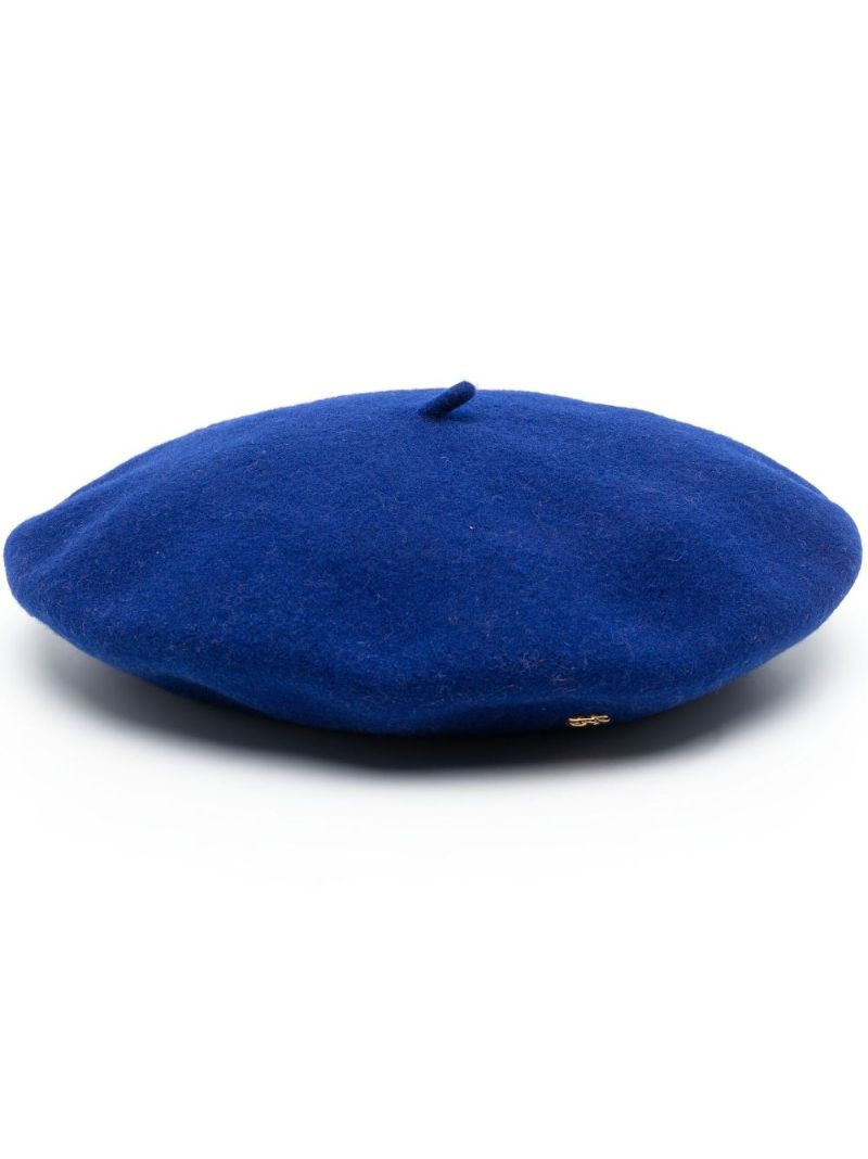 Blue Double G Plaque Beret
