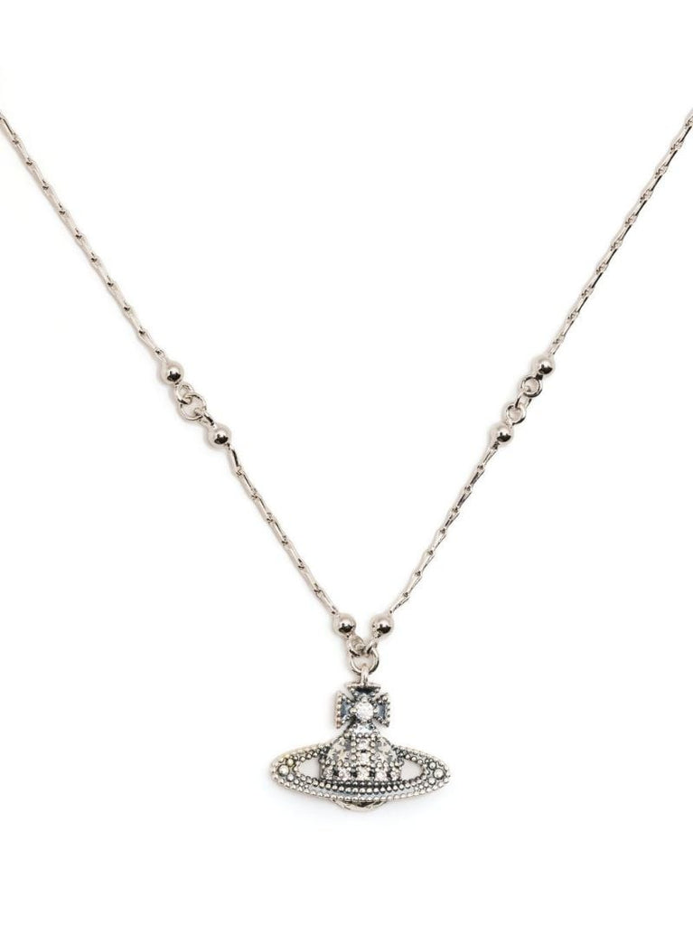 Silver-plated Orb Pendant Necklace