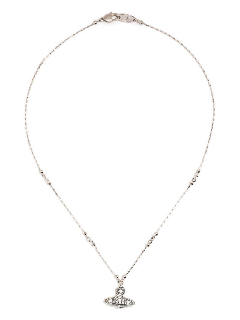 Silver-plated Orb Pendant Necklace