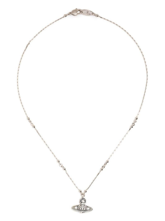 Silver-plated Orb Pendant Necklace