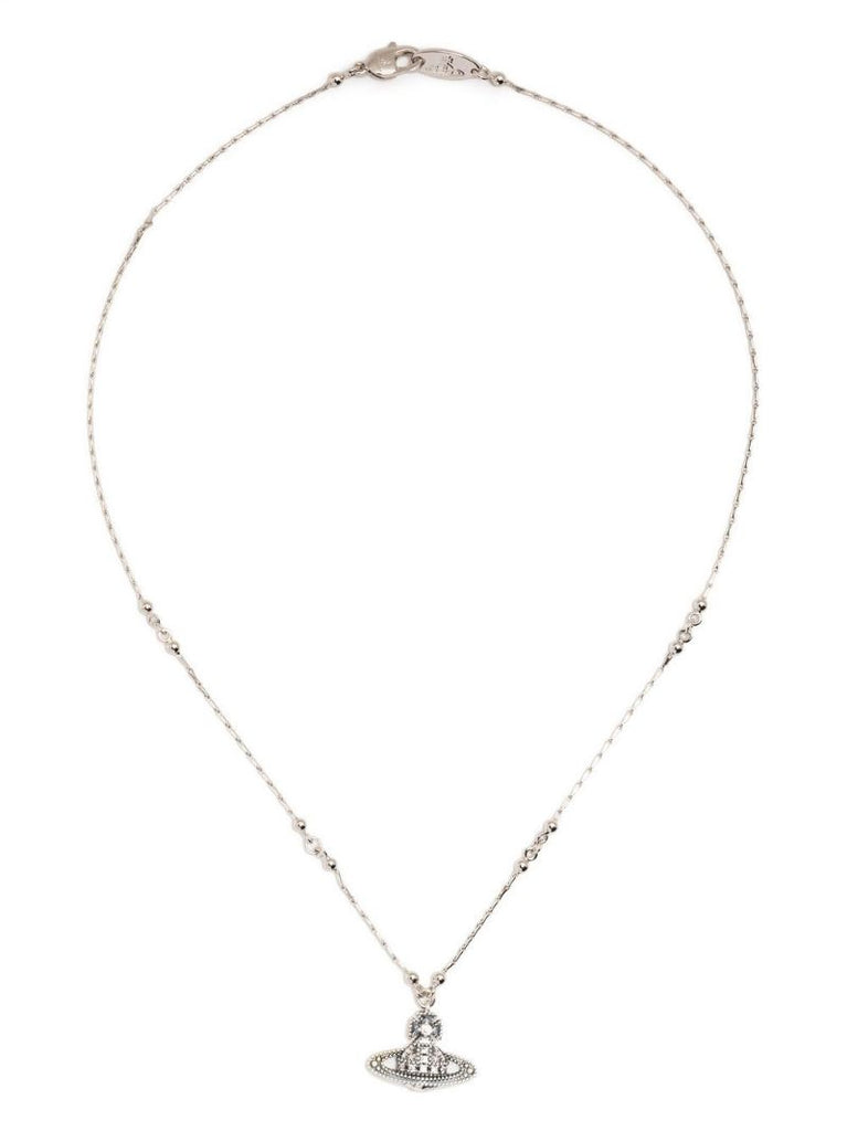 Silver-plated Orb Pendant Necklace