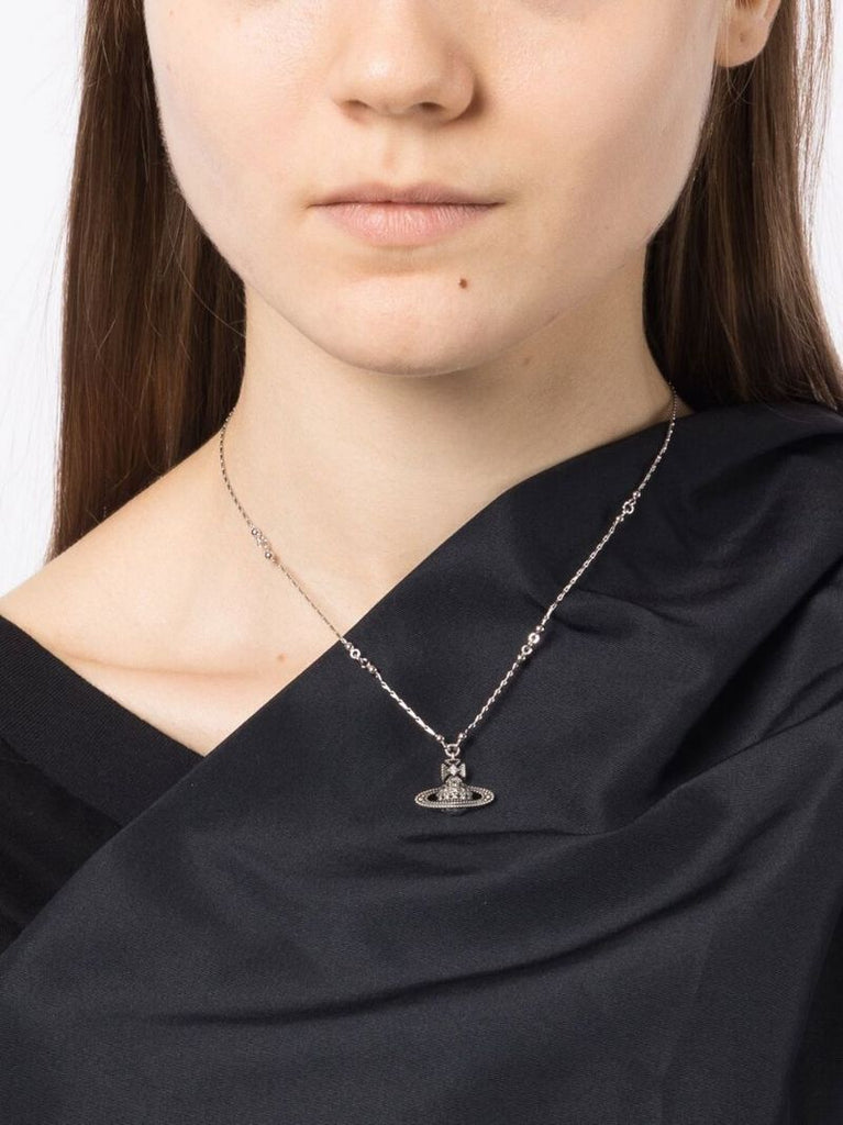 Silver-plated Orb Pendant Necklace