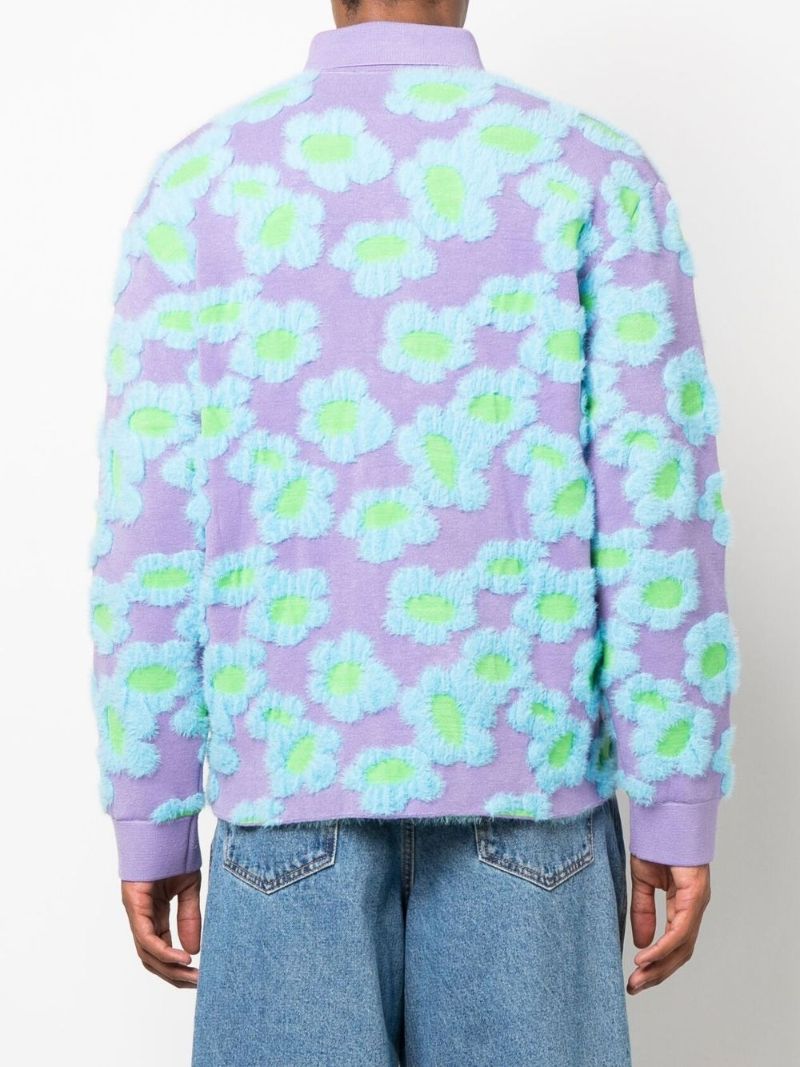Purple La Chemise Neve Fleurs Cardigan
