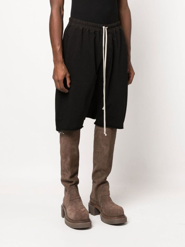 Black Pantaloni Faun Drawstring Track Shorts
