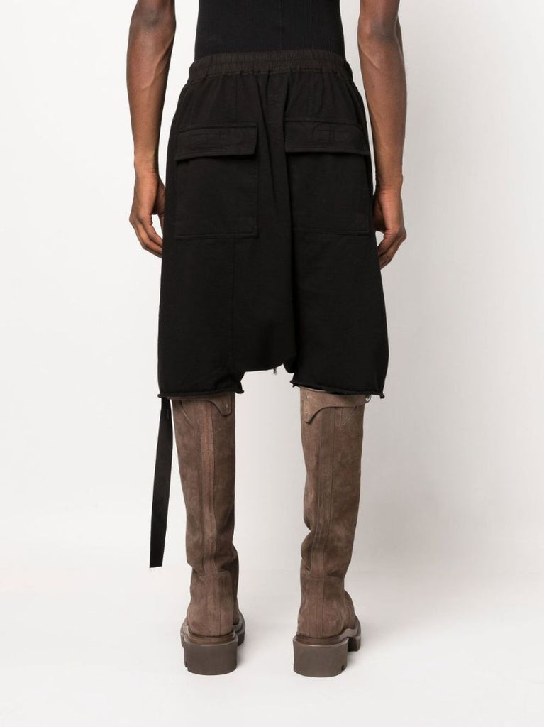 Black Pantaloni Faun Drawstring Track Shorts