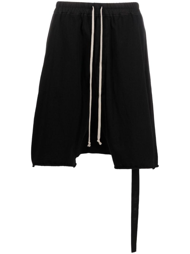 Black Pantaloni Faun Drawstring Track Shorts