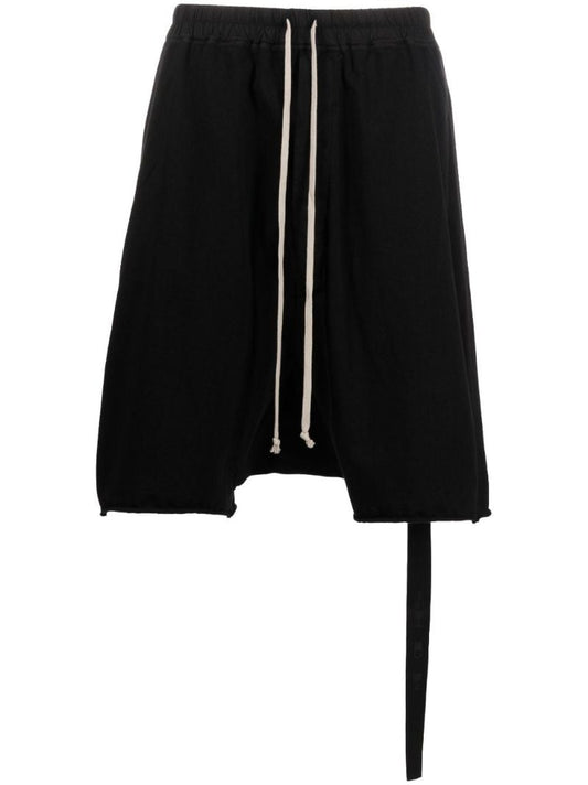 Black Pantaloni Faun Drawstring Track Shorts