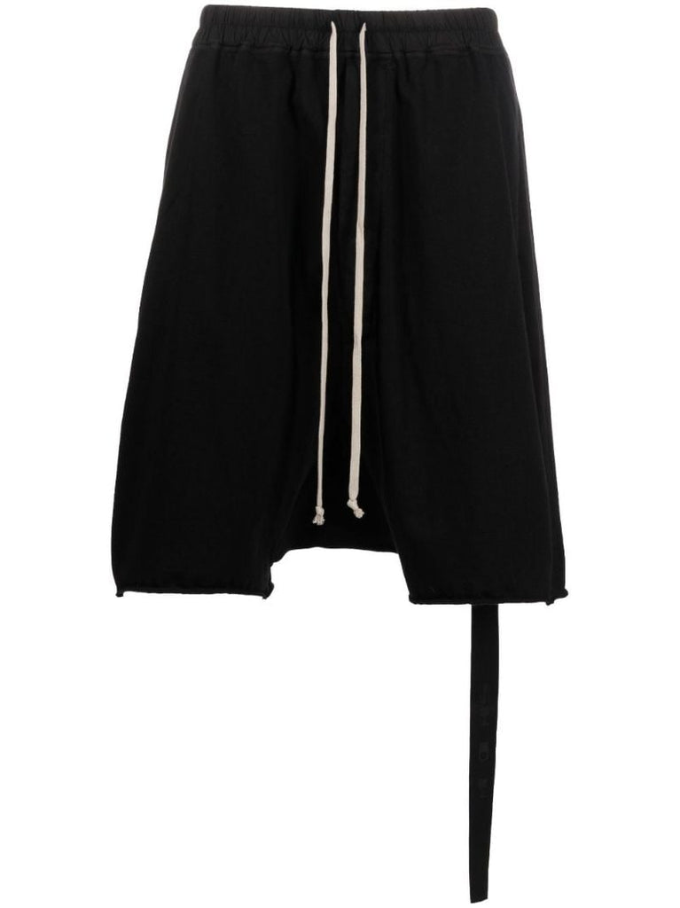 Black Pantaloni Faun Drawstring Track Shorts