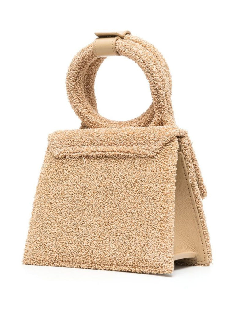 Neutral Le Chiquito Noeud Cotton Top Handle Bag