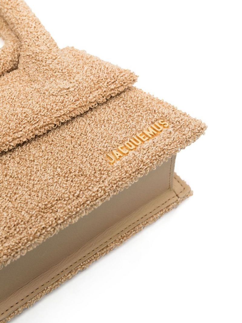 Neutral Le Chiquito Noeud Cotton Top Handle Bag