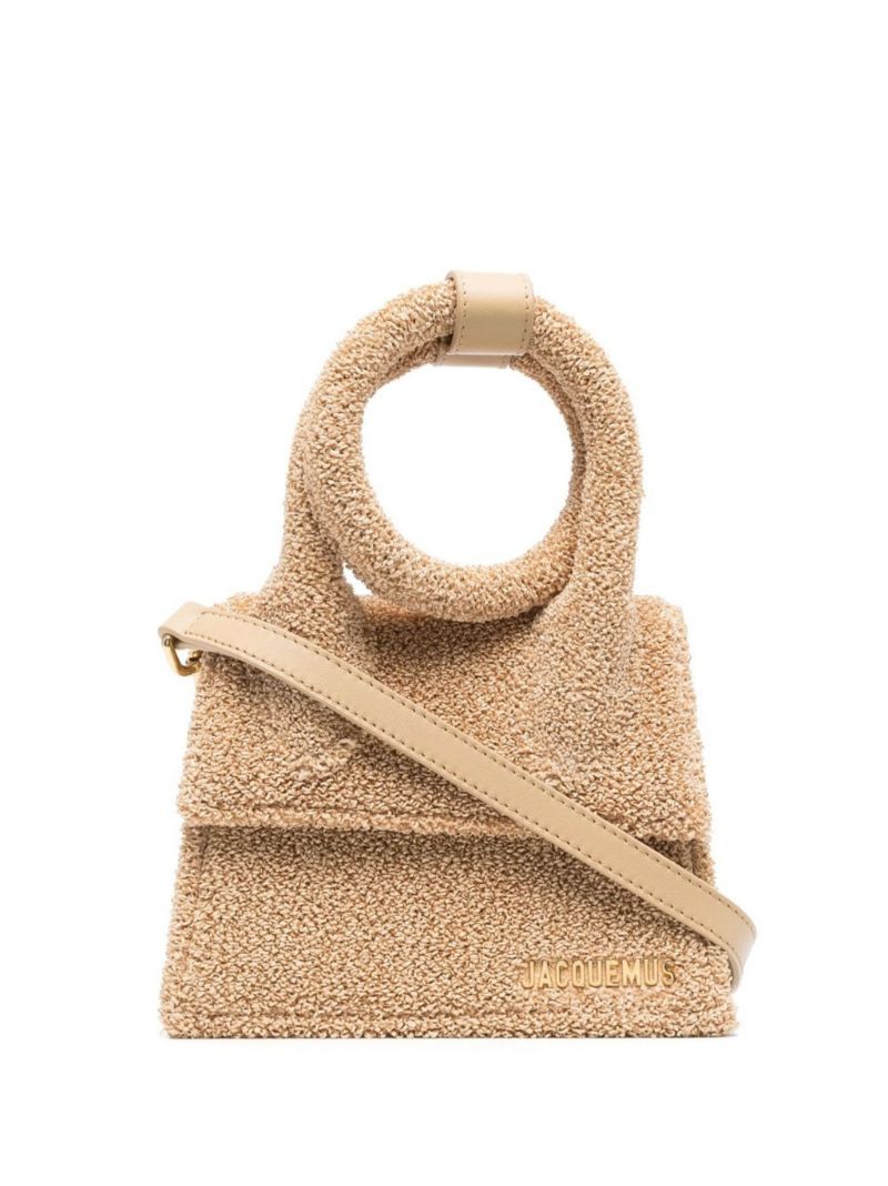 Neutral Le Chiquito Noeud Cotton Top Handle Bag
