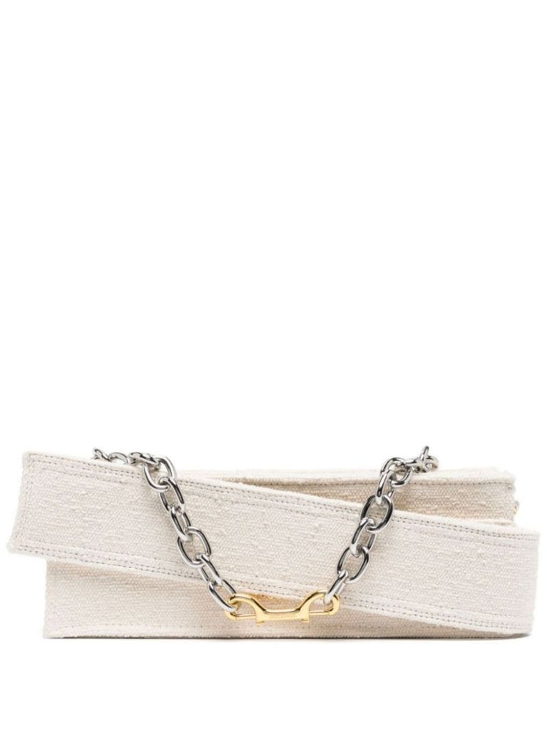 Neutral Le Ciuciu Linen Shoulder Bag