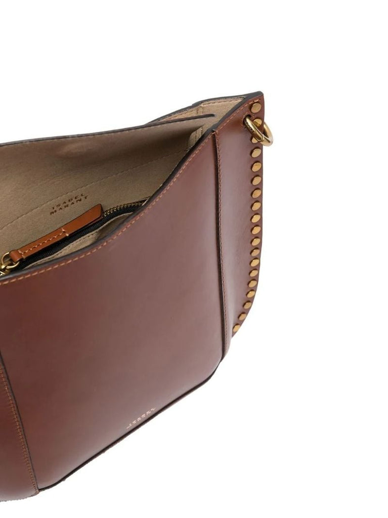Brown Oskan Leather Shoulder Bag