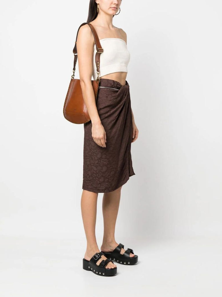 Brown Oskan Leather Shoulder Bag
