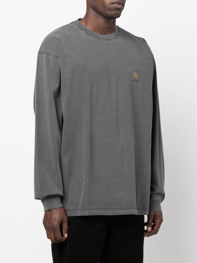 Grey Vista Logo Patch Cotton Sweatshirt