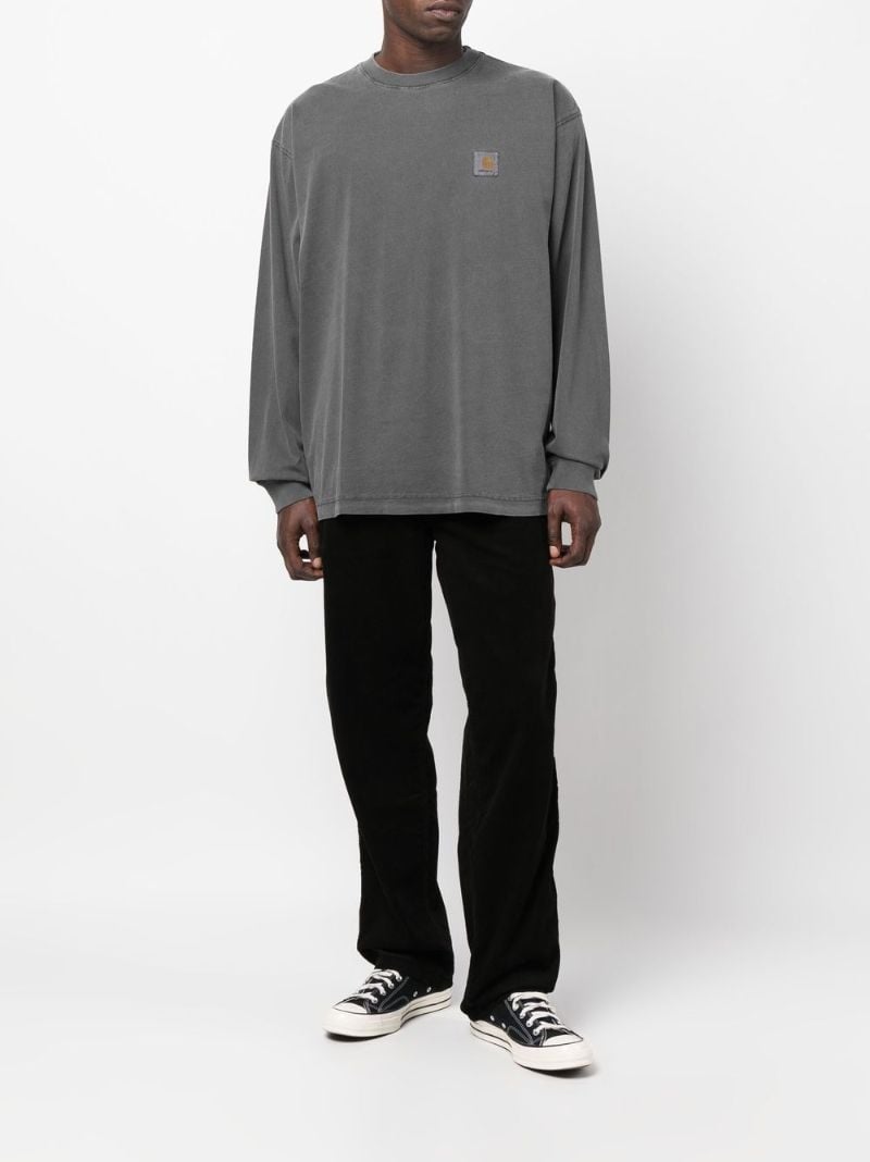 Grey Vista Logo Patch Cotton Sweatshirt
