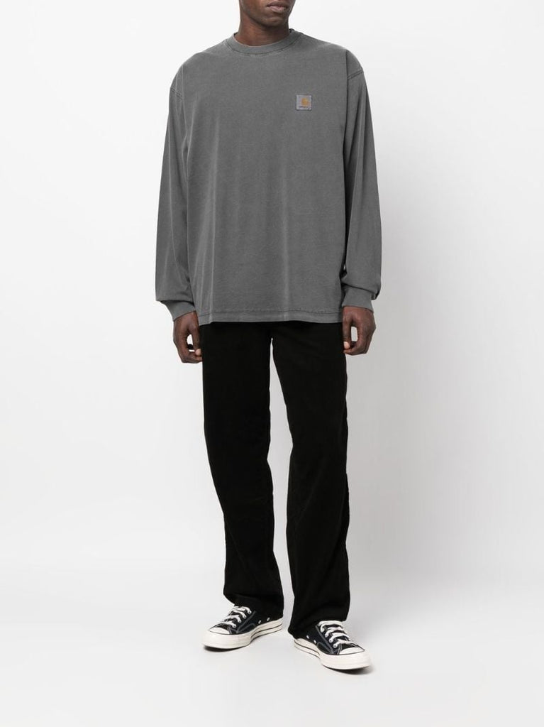 Grey Vista Logo Patch Cotton Sweatshirt