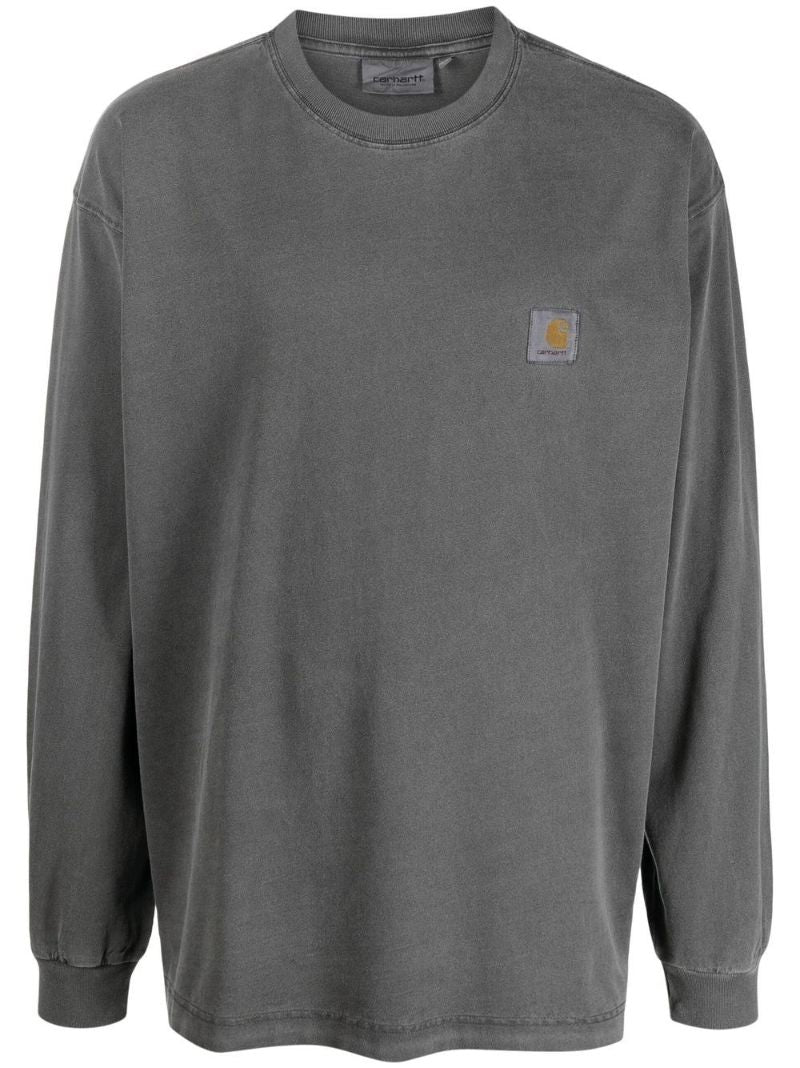 Grey Vista Logo Patch Cotton Sweatshirt