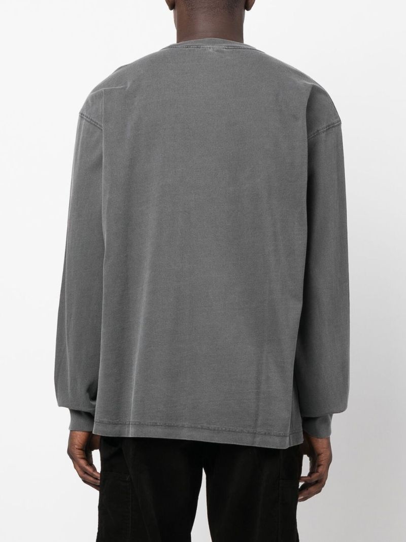 Grey Vista Logo Patch Cotton Sweatshirt