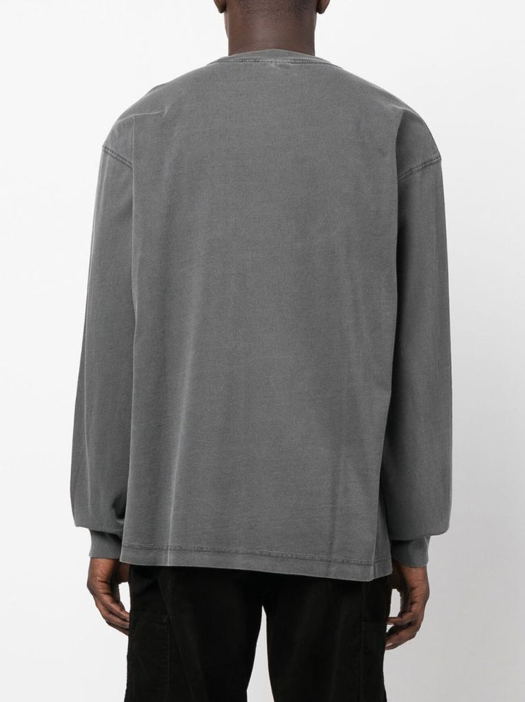 Grey Vista Logo Patch Cotton Sweatshirt